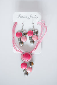 Pink Rounded Jewelry Set