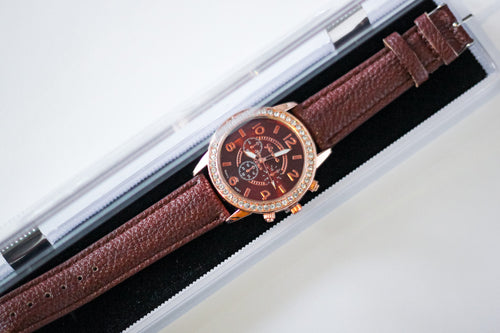 Truffle Brown Leather Analog Watch
